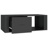 Schwarzer Couchtisch Afilica 100x50,5x35cm (Holz)