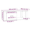 Schwarzer Couchtisch Afilica 100x50,5x35cm (Holz)