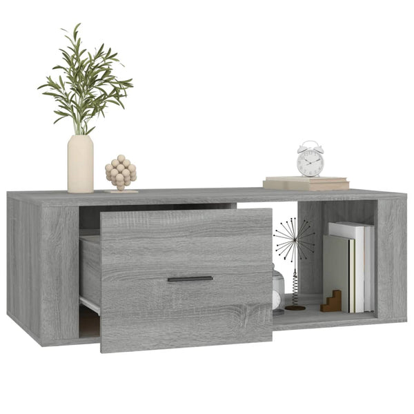 Grauer Couchtisch Afilica 100x50,5x35cm (Holz)