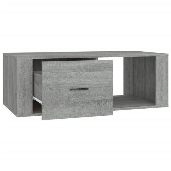 Grauer Couchtisch Afilica 100x50,5x35cm (Holz)