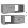 Grauer Couchtisch Afilica 100x50,5x35cm (Holz)