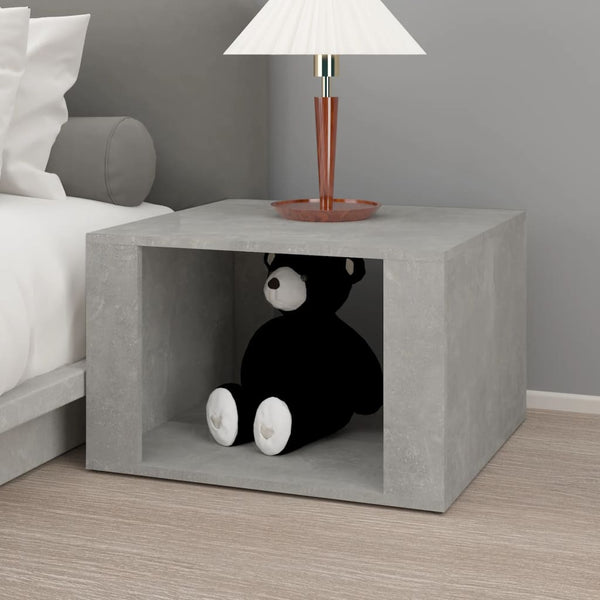 Betoninharmaa yöpöytä Zvi 57x55x36cm (puinen)