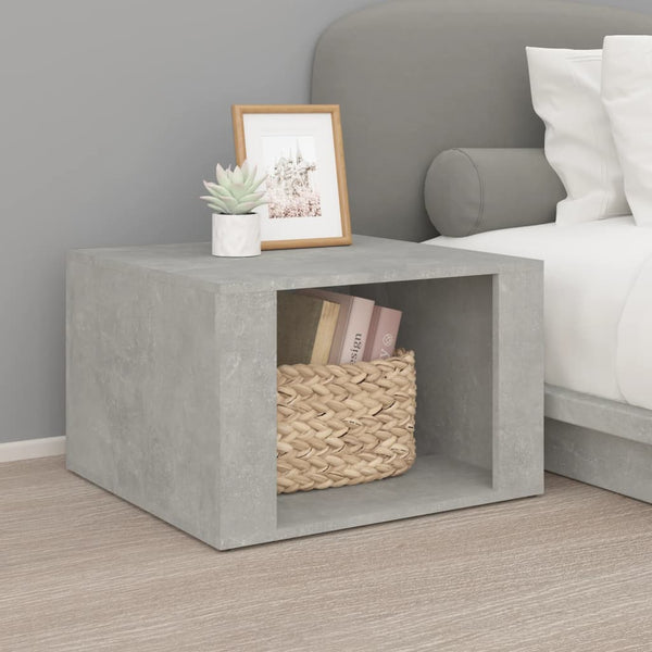 Betoninharmaa yöpöytä Zvi 57x55x36cm (puinen)