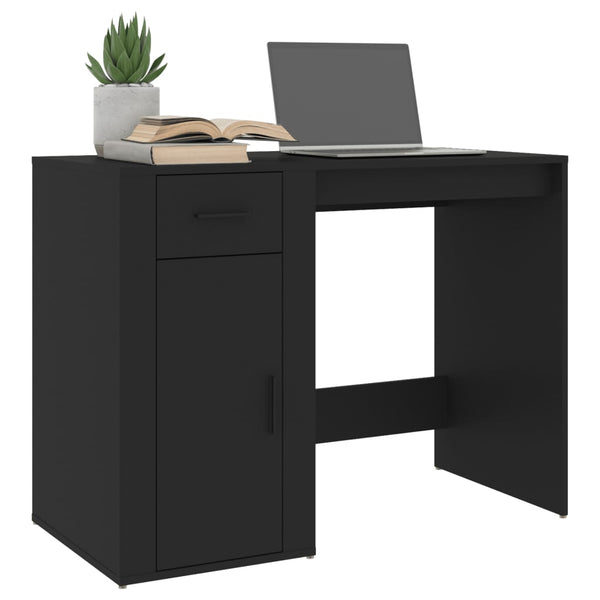 Schwarzer Schreibtisch Margareth 100x49x75cm (Holz)
