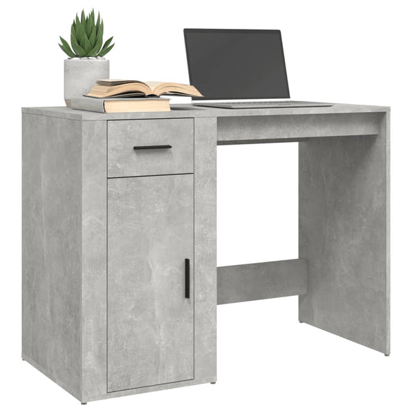 Betongrauer Schreibtisch Margareth 100x49x75cm (Holz)