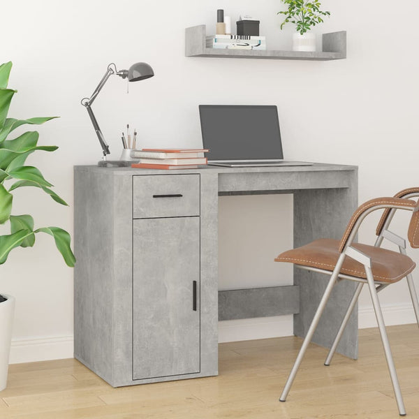 Betongrauer Schreibtisch Margareth 100x49x75cm (Holz)