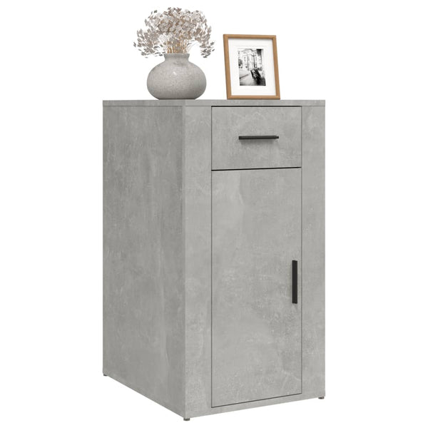Betongrauer Tischschrank Varciu 40x49x75cm (Holz)
