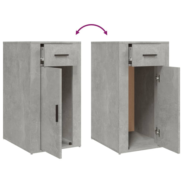 Betongrauer Tischschrank Varciu 40x49x75cm (Holz)