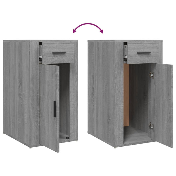 Grauer Tischschrank Varciu 40x49x75cm (Holz)