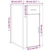 Grauer Tischschrank Varciu 40x49x75cm (Holz)