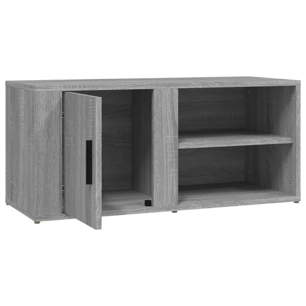Harmaa tv-taso Gheorghge 80x31,5x36cm (puinen)