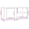 Harmaa tv-taso Gheorghge 80x31,5x36cm (puinen)