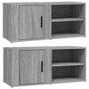 Graue TV-Schränke Gheorghge 80x31,5x36cm (2 Stück Spanplatte)