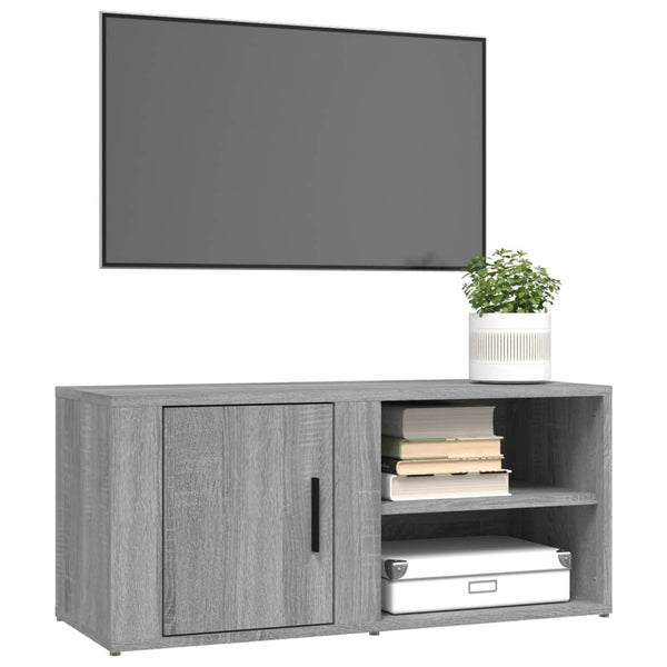 Graue TV-Schränke Gheorghge 80x31,5x36cm (2 Stück Spanplatte)