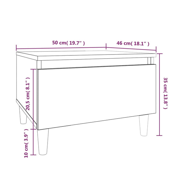 Schwarzer Beistelltisch Lacurile 50x46x35cm (Holz)