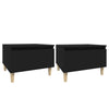 Schwarze Beistelltische Lacurile 50x46x35cm (2er-Set aus Holz)