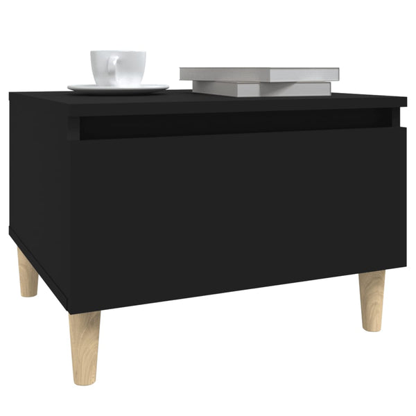 Schwarze Beistelltische Lacurile 50x46x35cm (2er-Set aus Holz)