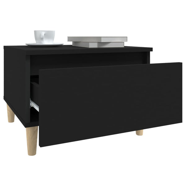 Schwarze Beistelltische Lacurile 50x46x35cm (2er-Set aus Holz)