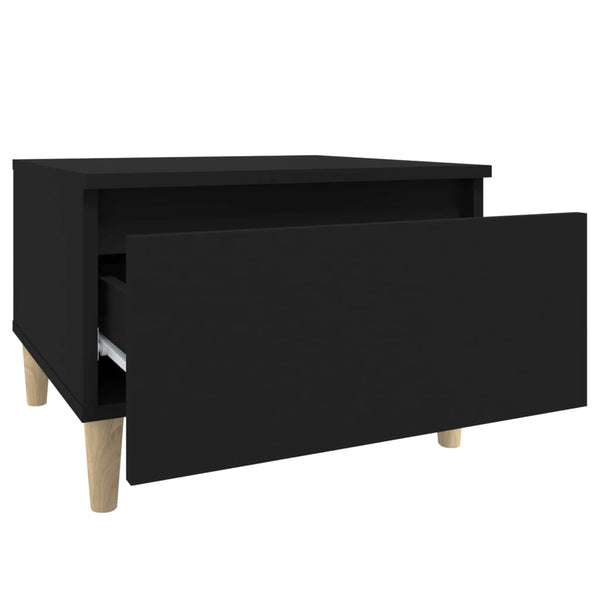 Schwarze Beistelltische Lacurile 50x46x35cm (2er-Set aus Holz)