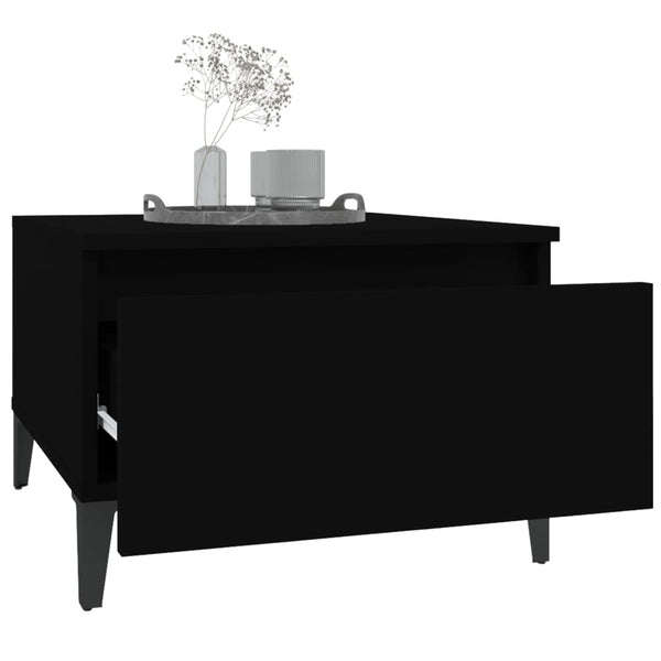 Schwarzer Beistelltisch Liubovi 50x46x35cm (Holz)