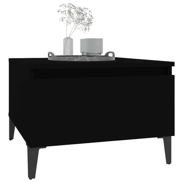 Schwarze Beistelltische Liubovi 50x46x35cm (2 Stück, Holz)