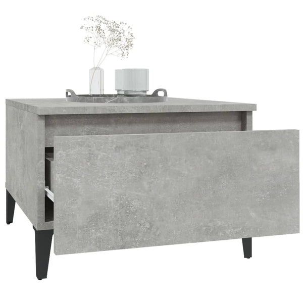 Betonggrauer Beistelltisch Liubovi 50x46x35cm (Holz)