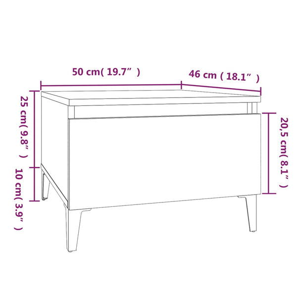 Betonggrauer Beistelltisch Liubovi 50x46x35cm (Holz)