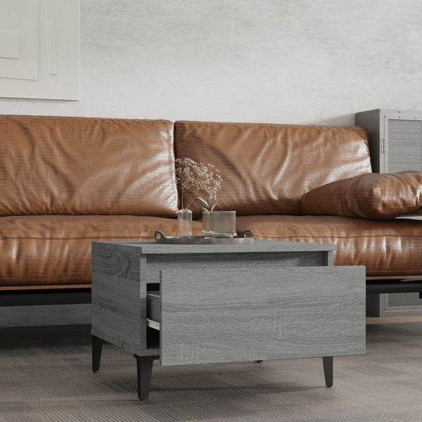 Graue Beistelltische Liubovi 50x46x35cm (2er-Set Sonoma Holz)