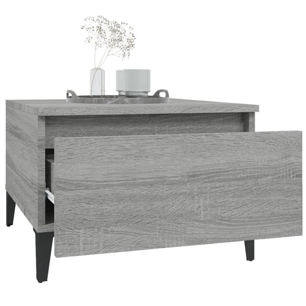 Graue Beistelltische Liubovi 50x46x35cm (2er-Set Sonoma Holz)