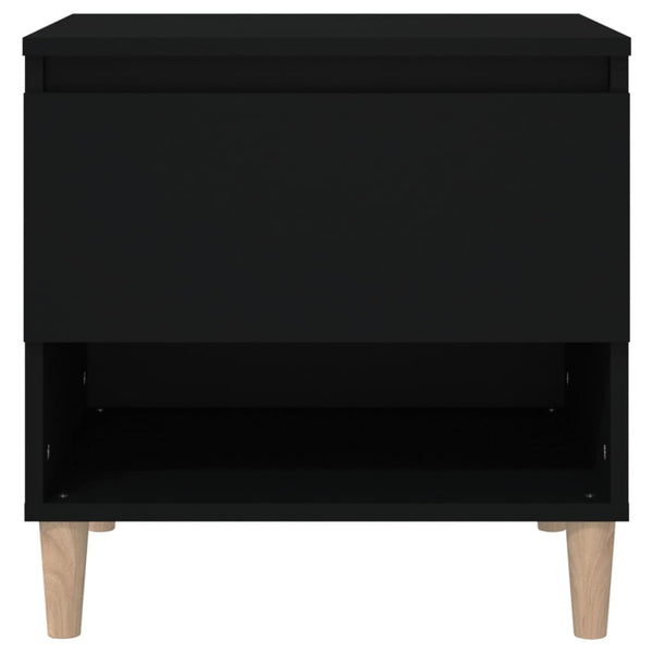 Schwarze Nachttische Annemaria 50x46x50cm (2 Stück, Holz)