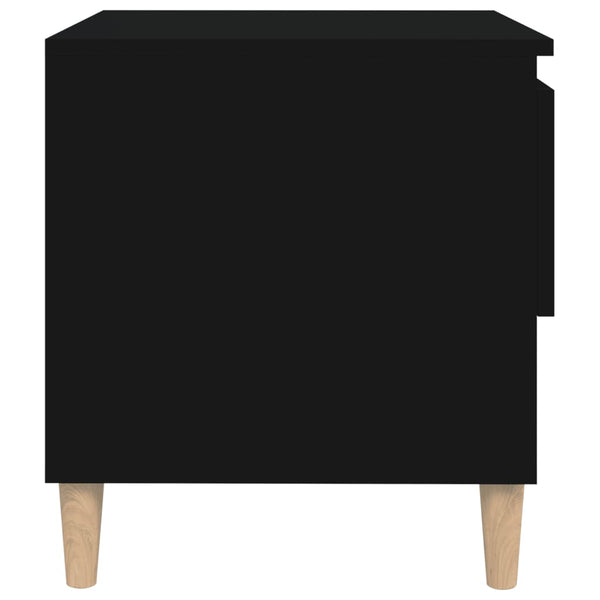 Schwarze Nachttische Annemaria 50x46x50cm (2 Stück, Holz)