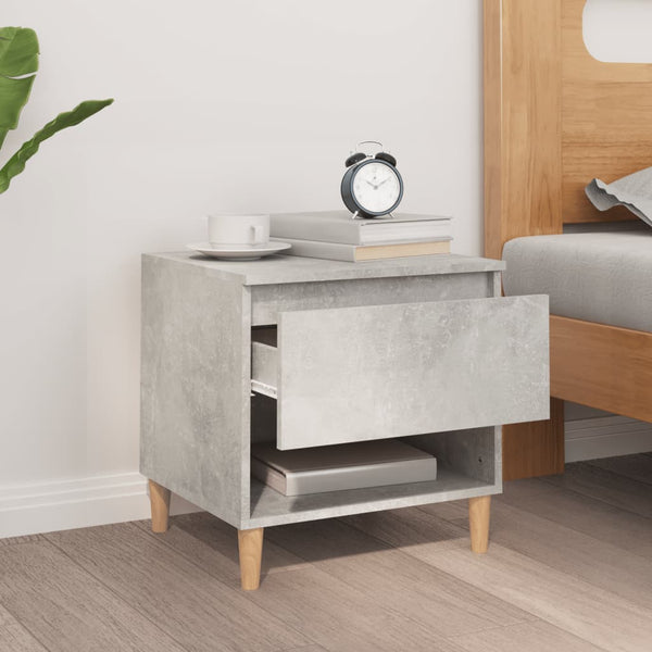 Nachttisch Annemaria Betongrau 50x46x50cm (Holz)