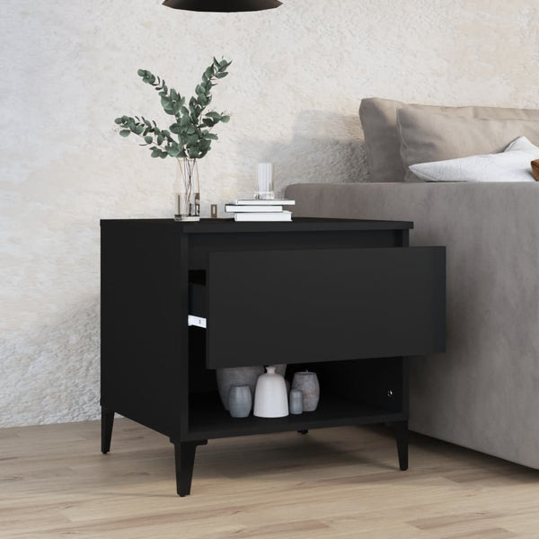 Schwarzer Beistelltisch Lelea 50x46x50cm (Holz)