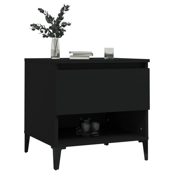 Schwarzer Beistelltisch Lelea 50x46x50cm (Holz)