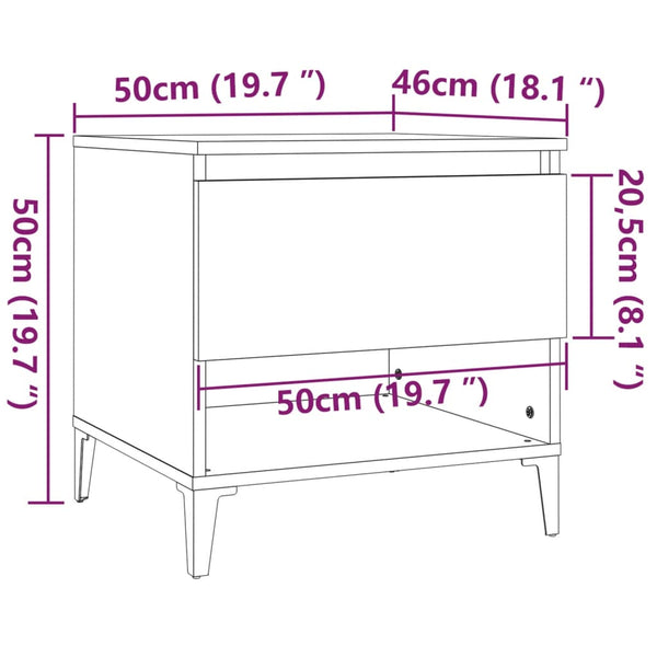 Schwarzer Beistelltisch Lelea 50x46x50cm (Holz)