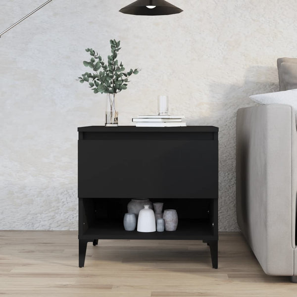 Schwarzer Beistelltisch Lelea 50x46x50cm (Holz)