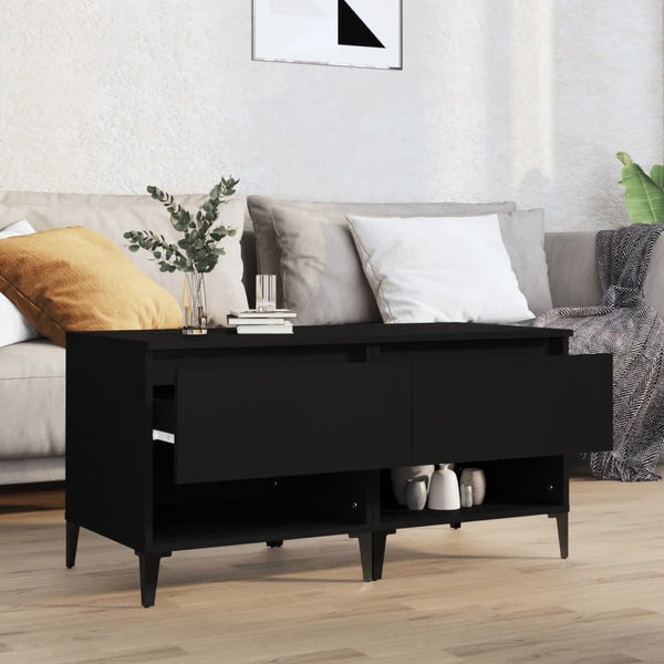 Schwarze Beistelltische Lelea 50x46x50cm (2 Stück, Holz)