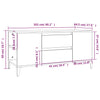 TV-Schrank Dragutu Schwarz 102x44,5x50cm (Holz)