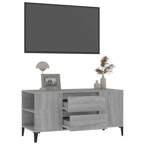 Graues TV-Möbel Dragutu 102x44,5x50cm (Holz)