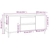 Graues TV-Möbel Dragutu 102x44,5x50cm (Holz)