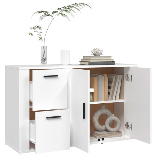 Weißes Sideboard Margitt 100x33x59,5cm (Holz)