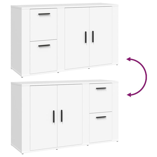 Weißes Sideboard Margitt 100x33x59,5cm (Holz)