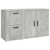 Betongraue Kommode Margitt 100x33x59,5cm (Holz)