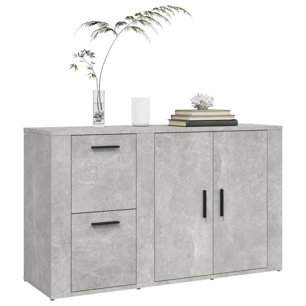 Betongraue Kommode Margitt 100x33x59,5cm (Holz)