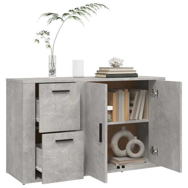 Betongraue Kommode Margitt 100x33x59,5cm (Holz)