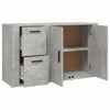 Betongraue Kommode Margitt 100x33x59,5cm (Holz)