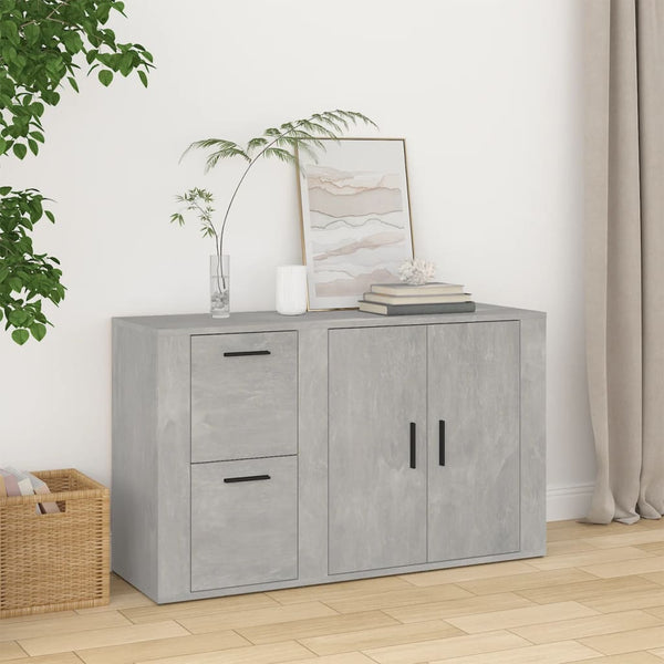 Betongraue Kommode Margitt 100x33x59,5cm (Holz)