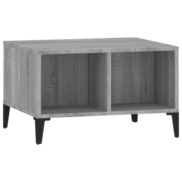 Grauer Couchtisch Crinu 60x50x36,5cm (Holz)