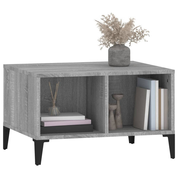 Grauer Couchtisch Crinu 60x50x36,5cm (Holz)