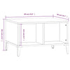 Grauer Couchtisch Crinu 60x50x36,5cm (Holz)